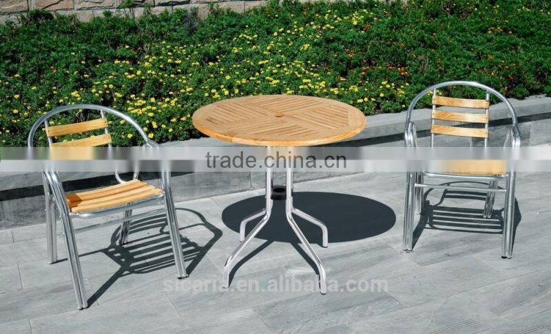 High quality aluminum frame wooden chairs