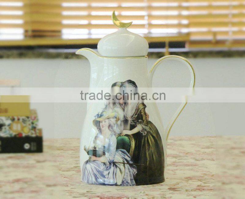 850ml thermos hot pot, ceramic thermos vacuum flasks, custom made thermos