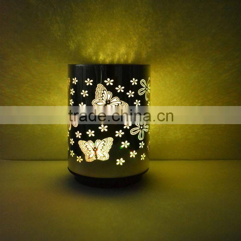 2014 New novelty LED color changing push light, butterfly design table lamp