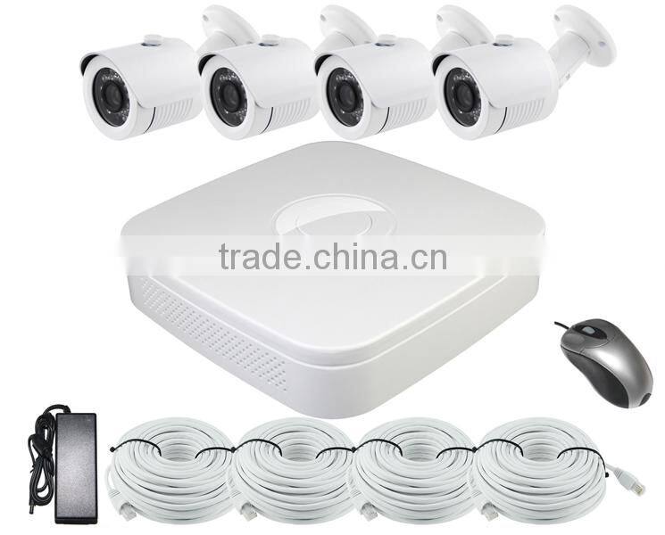4Ch POE NVR Kit 4 1080P P2P IR Dome IP Camera Home Surveillance Monitor System