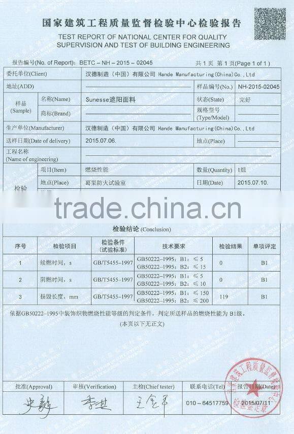 unique style high quality Sunscreen Fabric for Roller Blinds