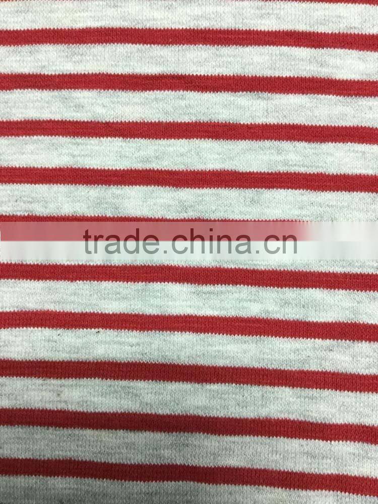 yarn dyed knitted jersey stripes fabric stocklot 193