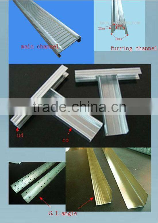 Metal c channel for ceiling system