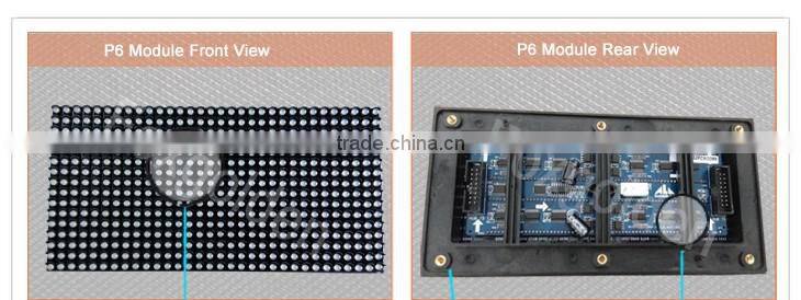 High brightness full color p6 DIP 3in1 led display