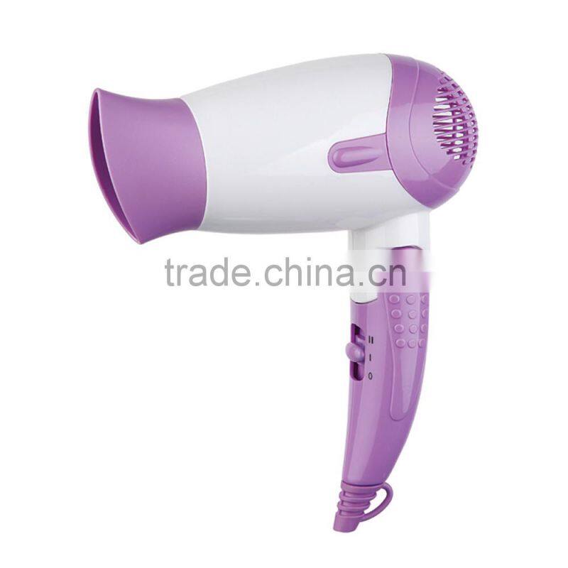 Travel foldable hair dryer with 1000/1200W dual voltage