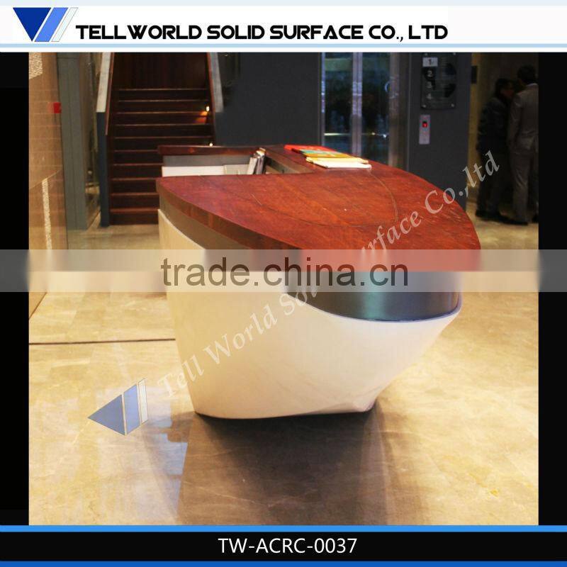 Hotel/Office/Beautiful Salon new arrival modern design marble top front reception desk new design