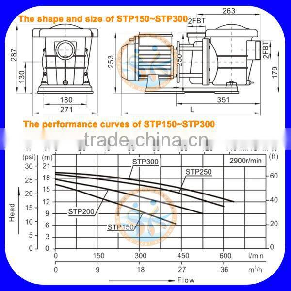 STP 1.5HP pool pump pre-filter for swimming pool