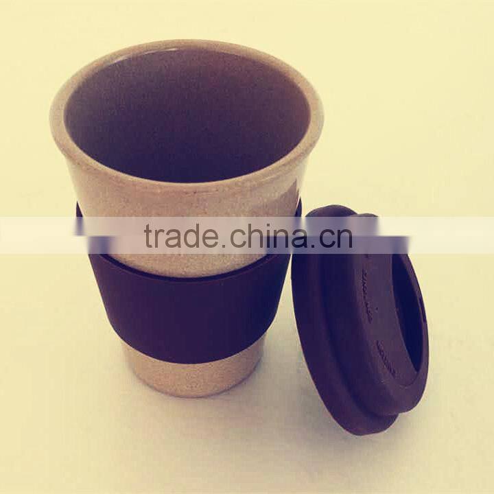 Eco-friendly Coffee mug ,coffee mug with silicon lid and handle