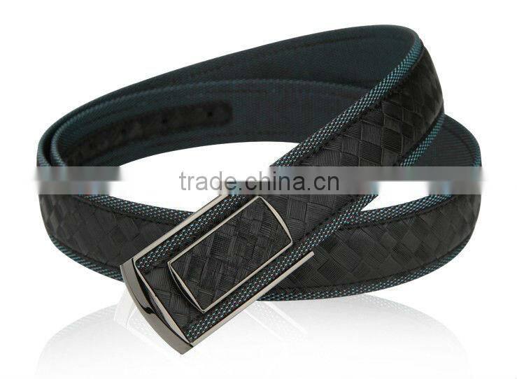 40mm Black Braided Webbing Men Rope Belt