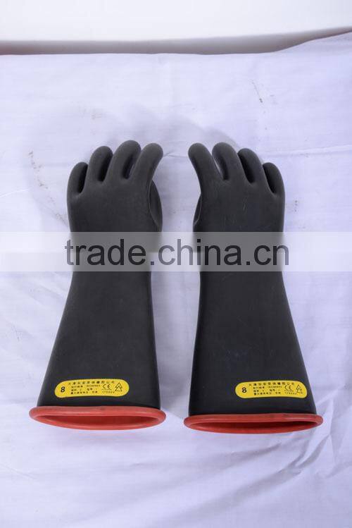 10 KV rubber latex electrical insulated working gloves
