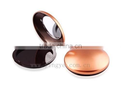 Makeup custom plastic protein compact powder case gold