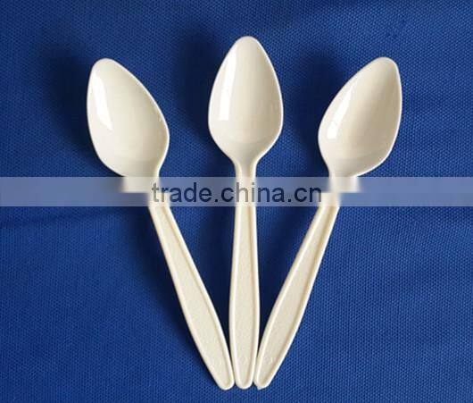 beige ps material plastic cutlery
