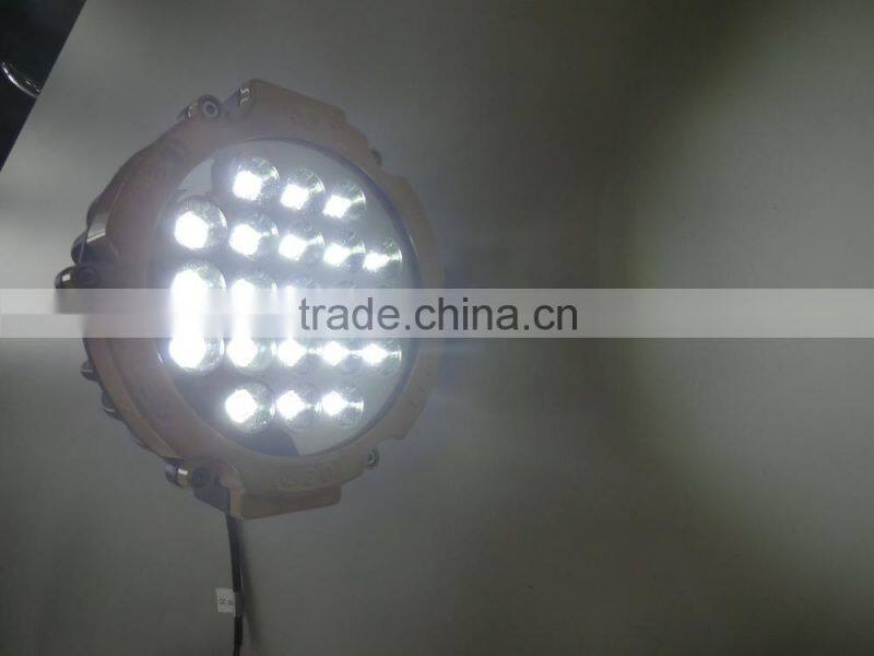 Hot Sell Highpower performance vehicle LED Work Light,for ATV SUV TRUCK JEEP Offroad Vehicles(SR-LW-63B,63W)Spot or Flood,Yellow