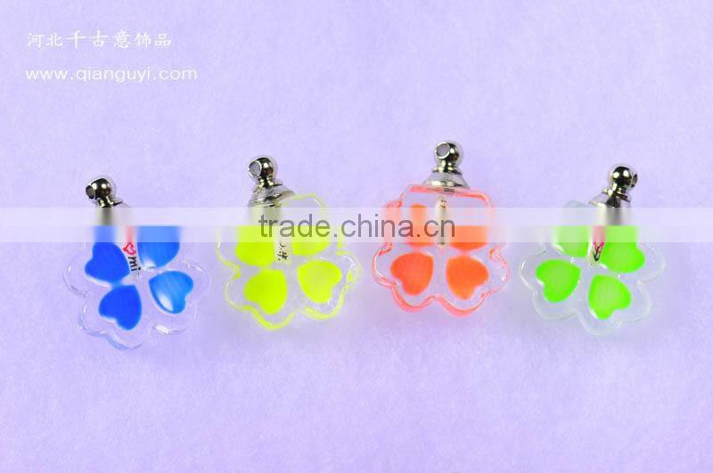 Factory direct sale colorful glowing star crystal pendant for mobile phone pendant chain