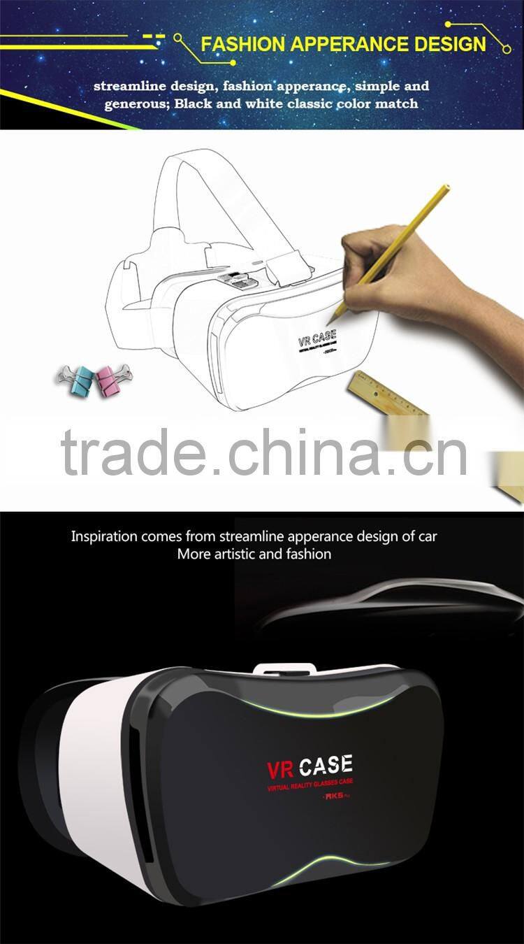 VR Case 5th Plus Vr Glasses Virtual Reality 3D Glasses with Game controller 3D Video Headset Good Lens custom vr Big FOV