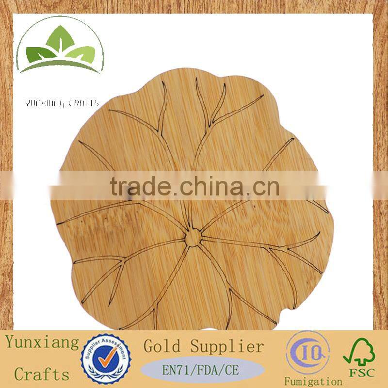 Natural bamboo lotus cup coffee drink coaster