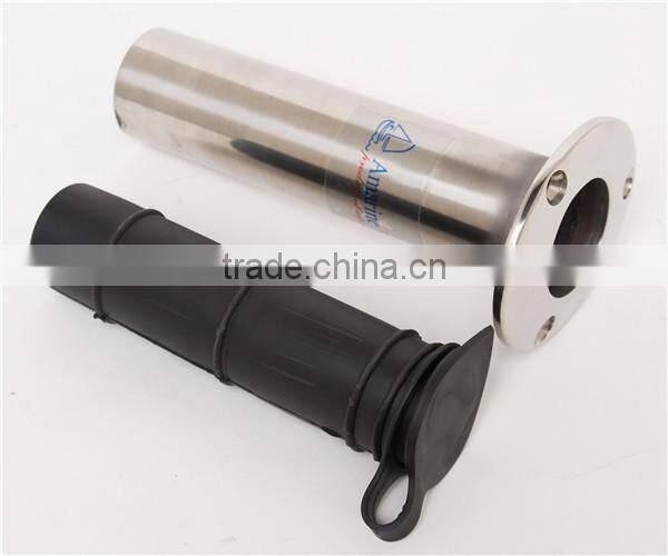 90 Degree Stainless Steel Heavy Duty Rod Holder With PVC Cap and Liner