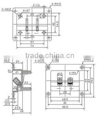 speaker terminal plate