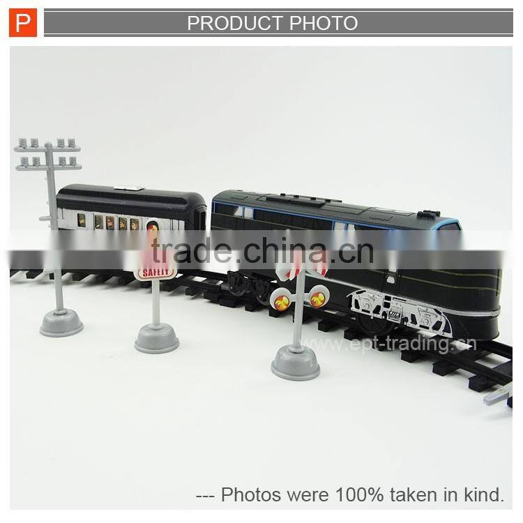 Battery operated railway train track set with sound &light