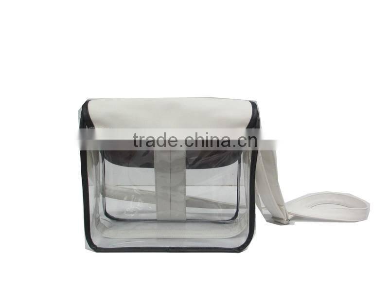 2016 High quaility wholesale PVC shoulder bag for Lady, Transprent PVC for main bag body