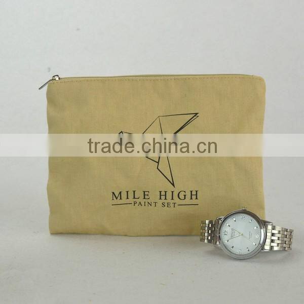Cotton canvas foldable zipper tote bag