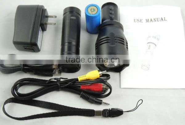 outdoor flashlight DVR, high resolution flashlight flashlight DVR camera, cp-f7826