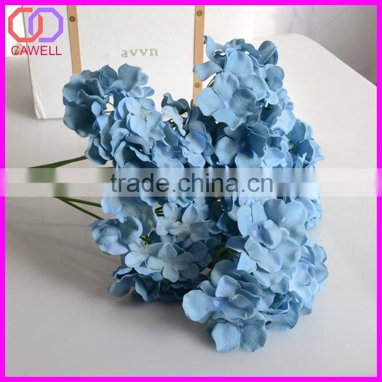 5 heads blue and white hydrangea bouquet cheap artificial hydrangea flower