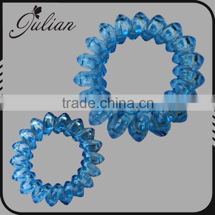 Fashion Telephone wire Elastic Hair Bands Bracelet Ponytail Holder Rubber Winter Christmas Scrunchies For Girl FHHTA0026-4