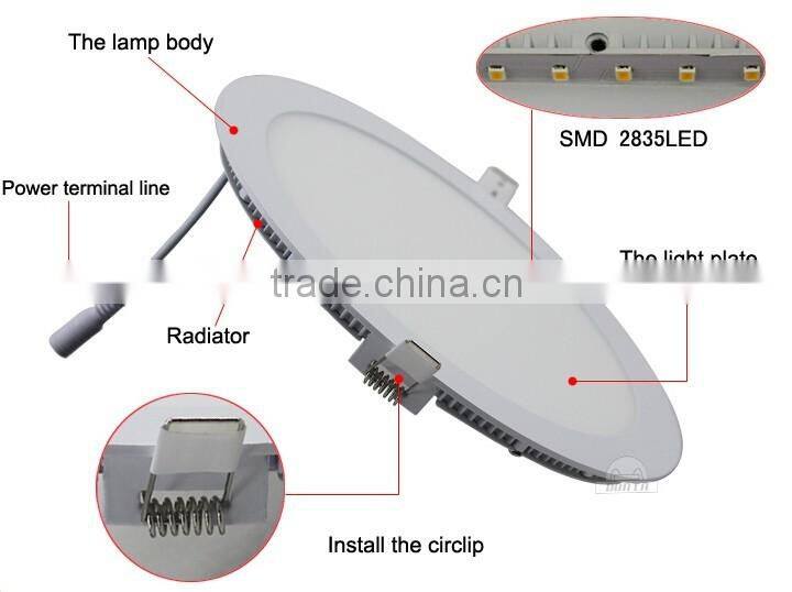 3w-24w 2.5inch to 8inch smd 2835 ultra slim led ceiling light