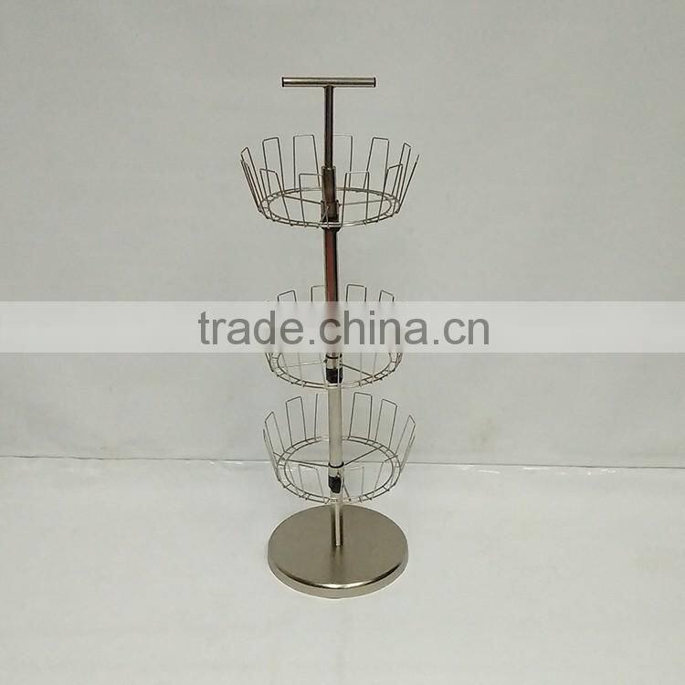 Sand Nickel Revolving Shoe Rack for 18 pairs Shoes