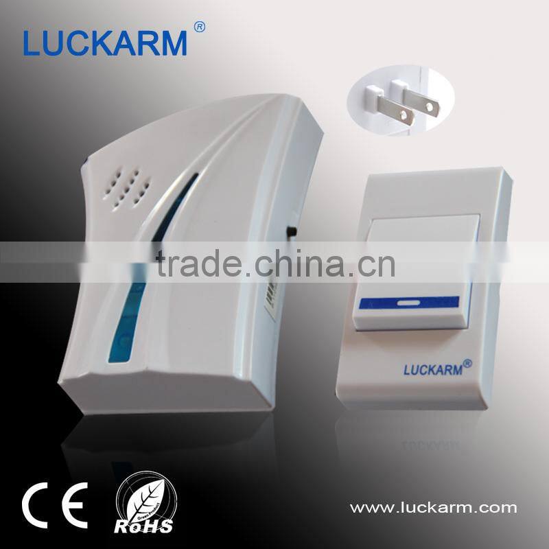 Smart wireless remote control deaf led strobe light doorbell with 32 chimes