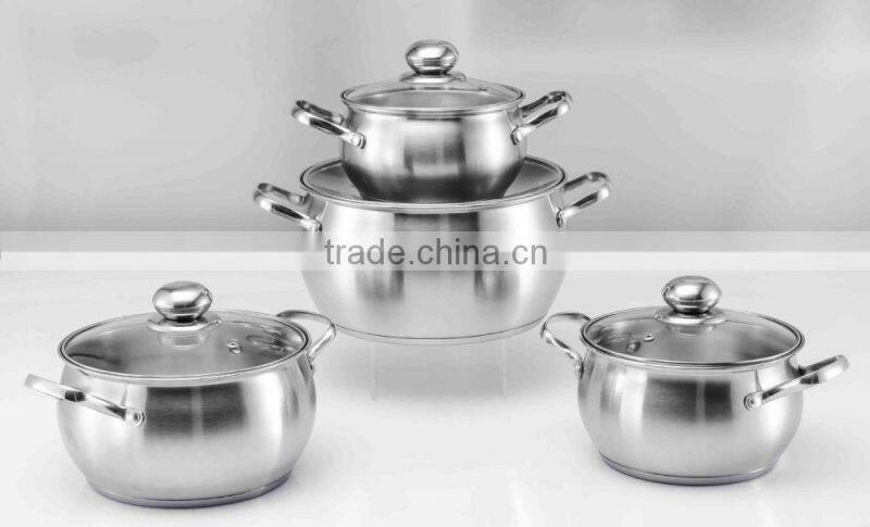 8PCS Stainless steel kitchen cookware set