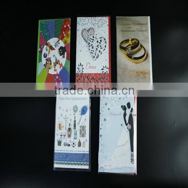 Trade assurance holiday colorful paper printing greeting card