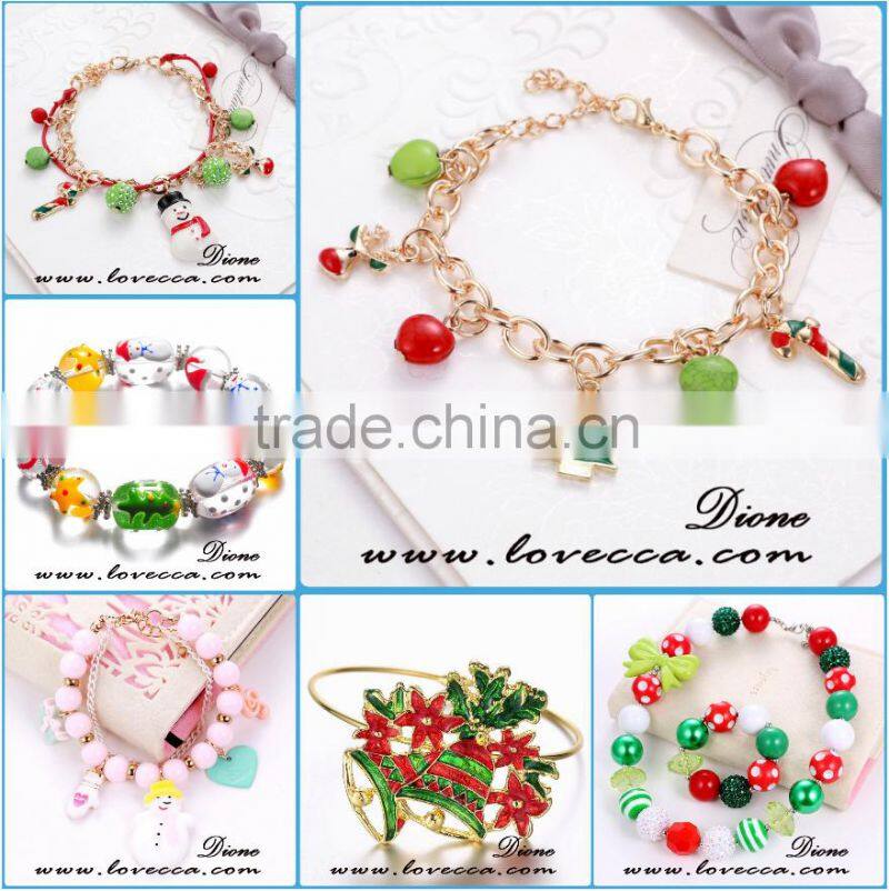Lovely sweet pink beads chain bracelet with nice little charms for young girl young ladies