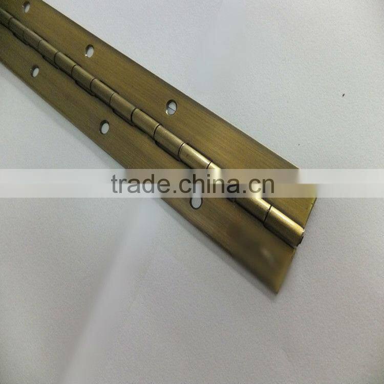metal piano hinge continuous,Antique Brass plated steel hinge