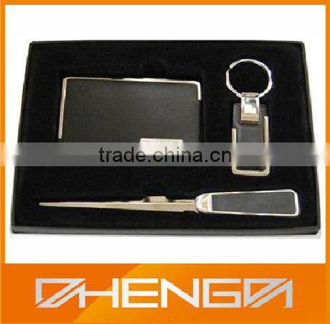 High quality customized made-in-china Black Leather Gift Set For Packaging(ZDG12-031)