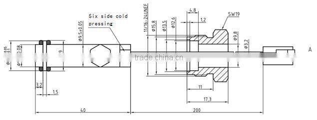 Compact type pressure transducer for spraying pump machine