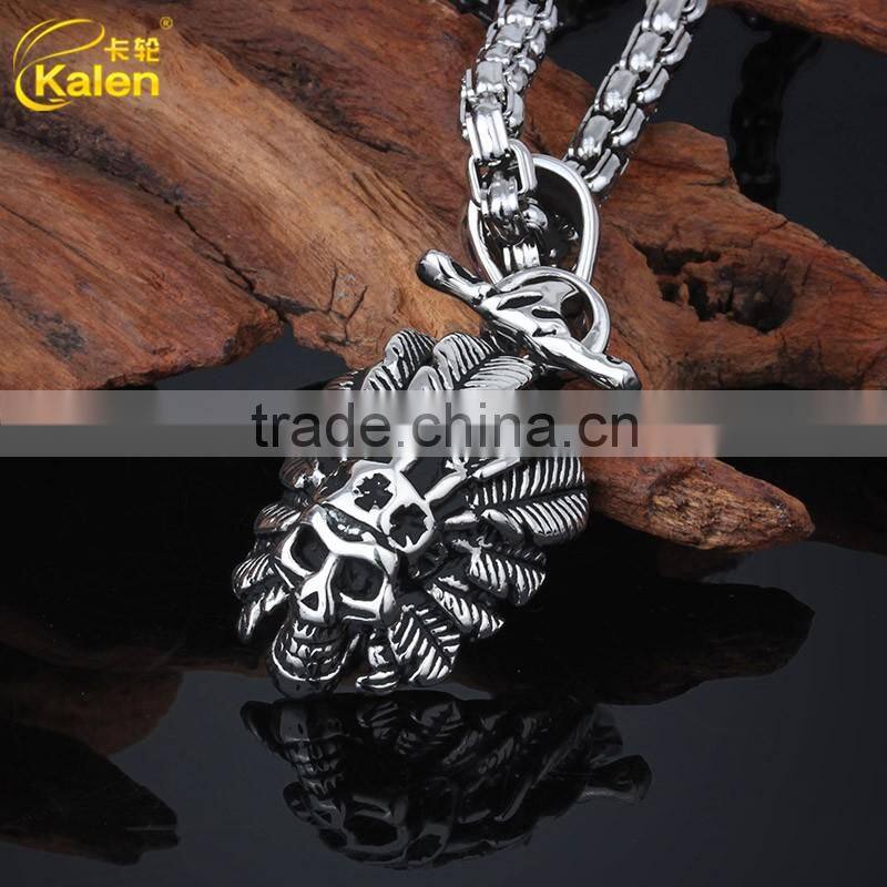 High Quality stainless steel skull pendant for necklace