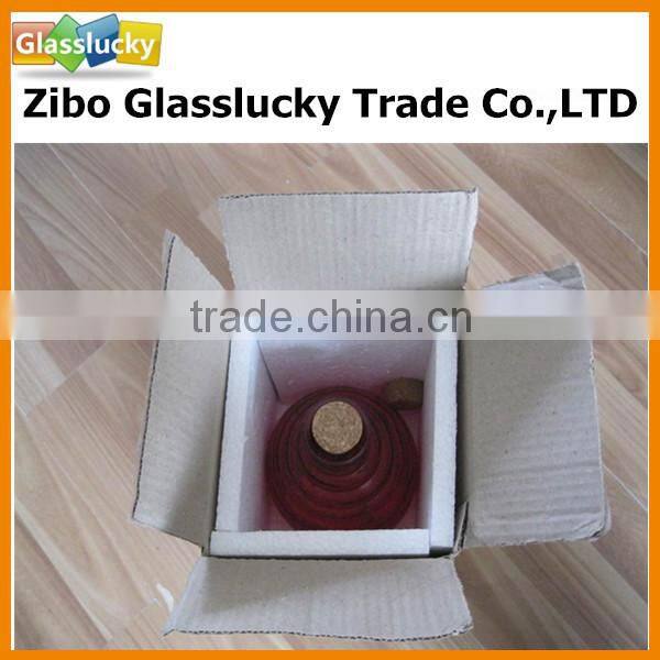 2016 new style popular empty glass jar with cork lid as candle holder