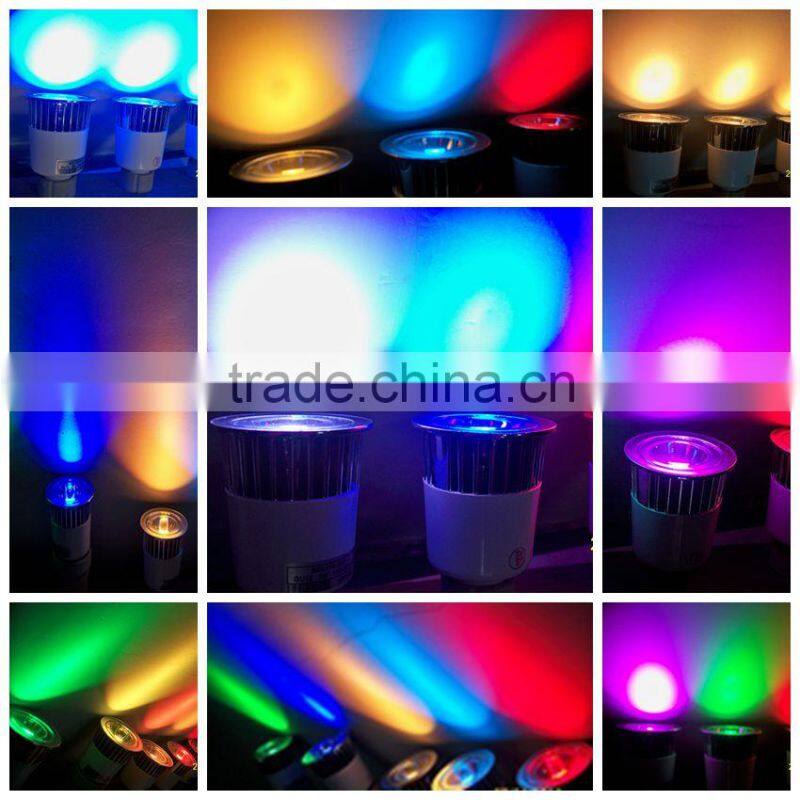 2016 led spotlight e27 remote control 16 colors rgb 5w led bulb light spot light