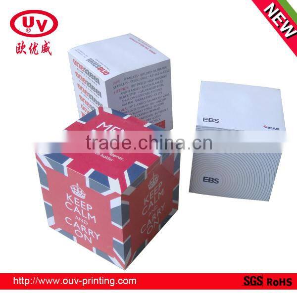 2016 custom printed paper cube memo pad