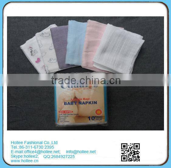 100% cotton material checks printed baby napkin
