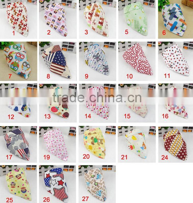Twill Cotton Baby Drool Bib Bandana for Toddler Kids / Pretty Twill Terry Cotton Baby Towel