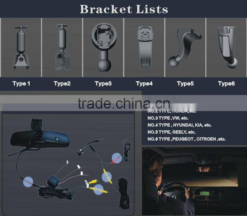 Toyota RAV4 4.3" rear view mirror car monitor with hdmi input/car parts/ automotive upholstery