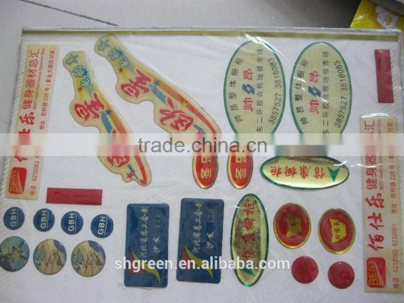 Small heart crystal resin dome sticker for mobile phone