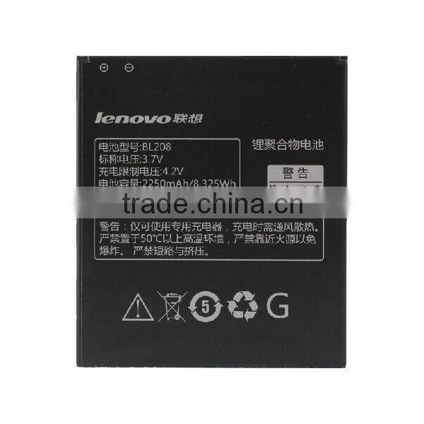 Factory OEM 2250mAh For Lenovo BL208 Battery High Power Mobile Phone Battry With Factory Price