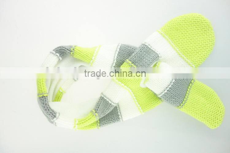 Top grade new design star knitted hat scarf set kids