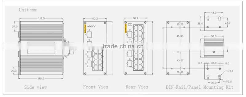 4G+8TP Gigabit Din-rail Managed Industrial Ethernet Switch for Motorway Integrated Monitoring System