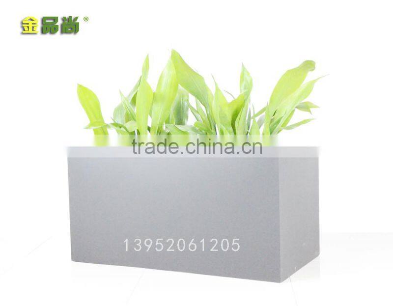 matt black rectangle wholesale price FRP flower pots