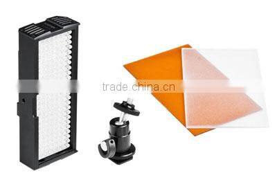 High Power Stackable 12W LED Video Light Panel with Chargeable Battery On Camera
